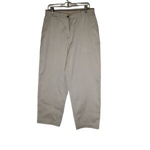 Vintage Women's L.L. Bean High Wist Khaki Chino Pants Size 14P